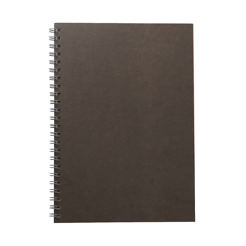 MUJI Planting Tree Paper Double Ring Notebook Ruled Grey A5 - Image 1